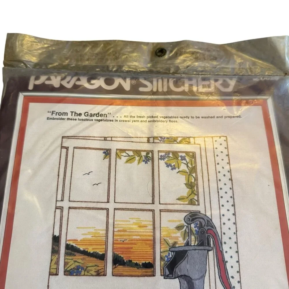 Paragon Stitchery‎ Crewel “From The Garden” #0826 NEW UNOPENED Needlepoint 1981